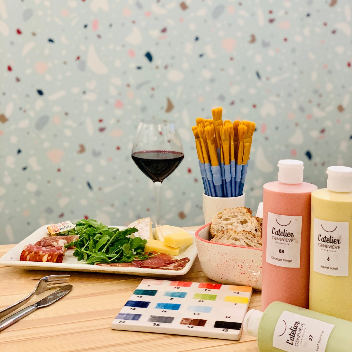 Ceramic & Apéro: Painting on ceramic & aperitif up to size L - Paris 11