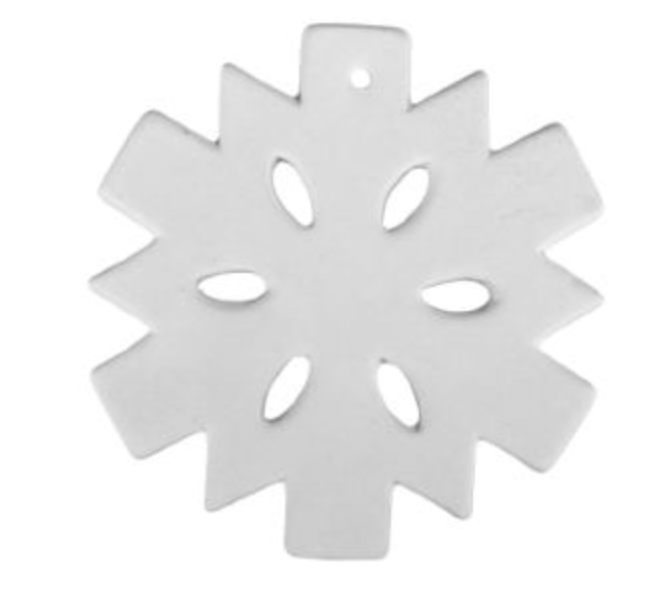 Ceramic to decorate - Snowflake suspension
