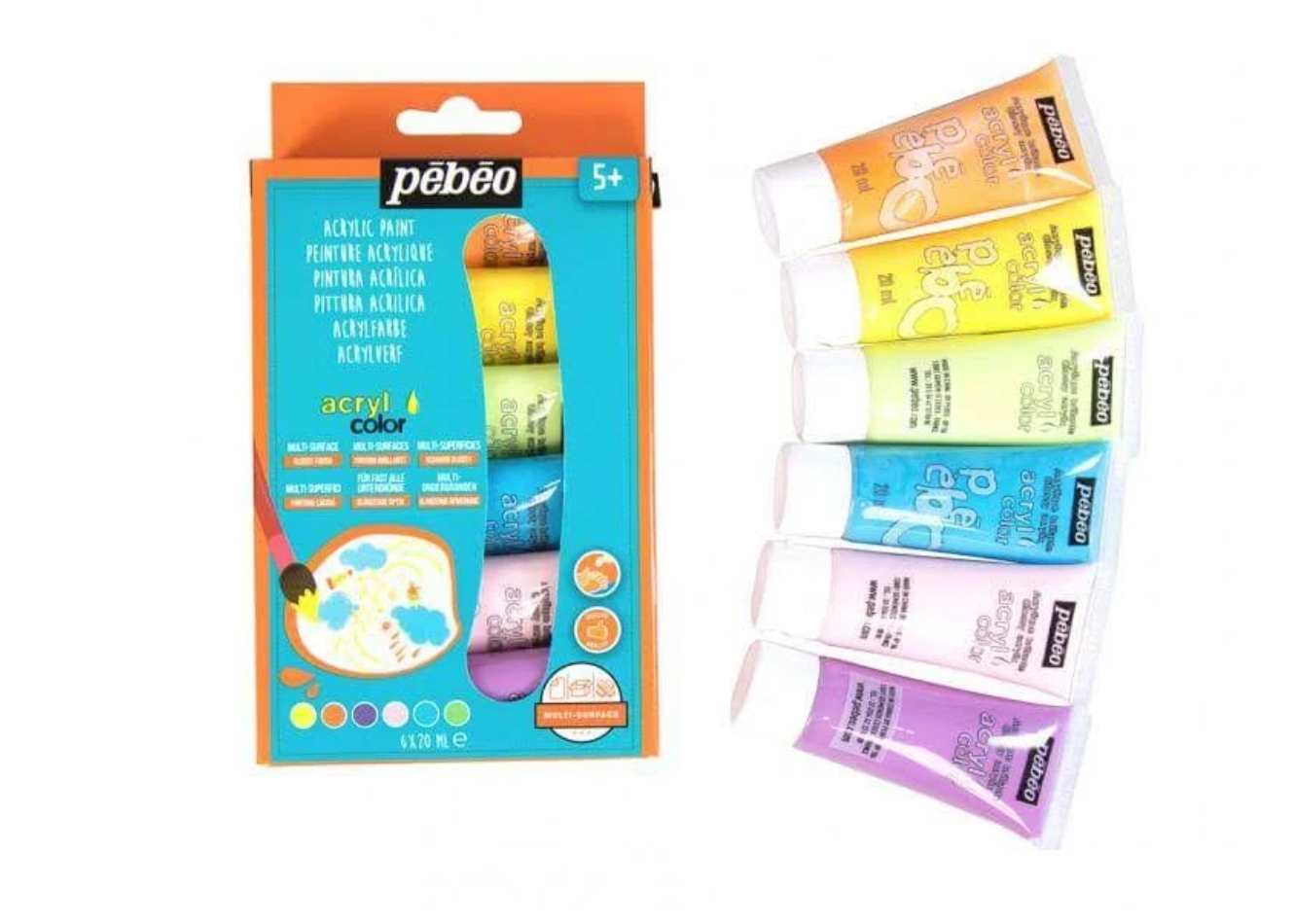 Acrylcolor Pébéo Pastel paint set - 6 x 20 ml