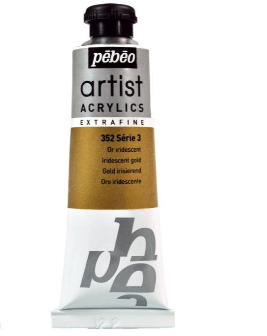 Peinture acrylique/passe-temps dorée à l'eau 75 ml - Peinture- Pour enfants  et adultes