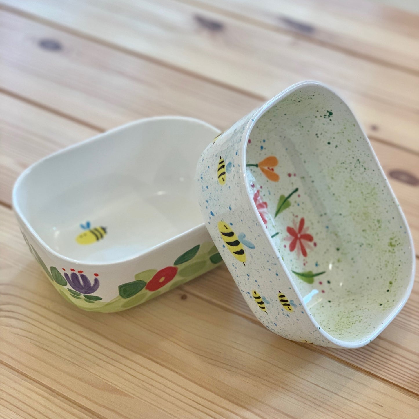 Ceramic to decorate - Rectangular salad bowl