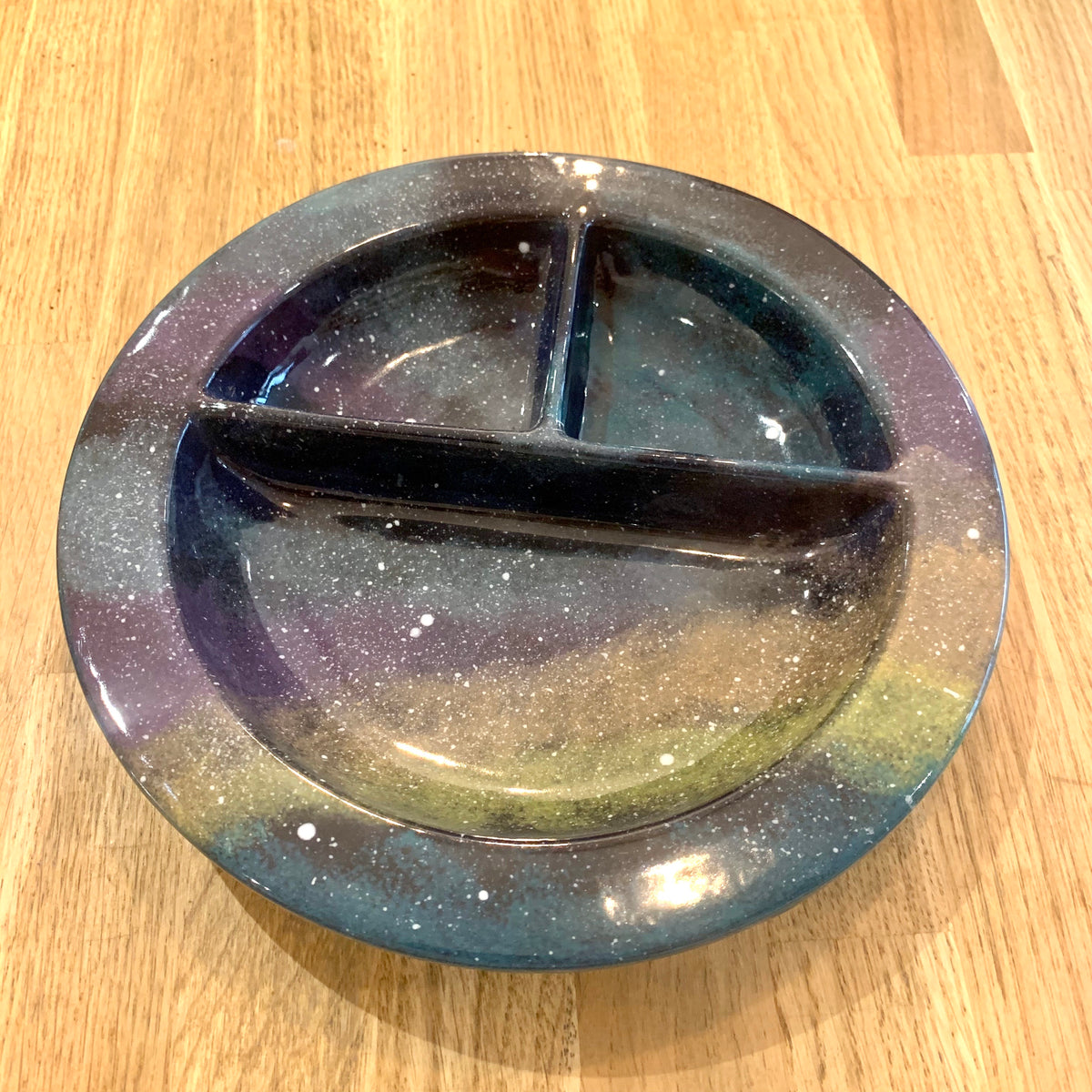 Ceramic to decorate - 3 compartment plate