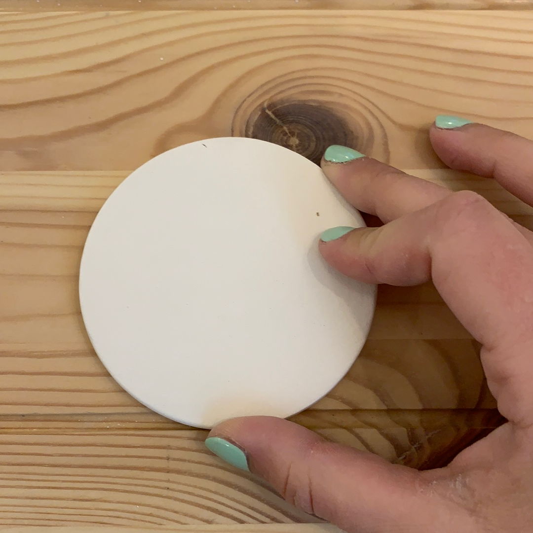 Céramique à décorer - Rond plat 7,6cm