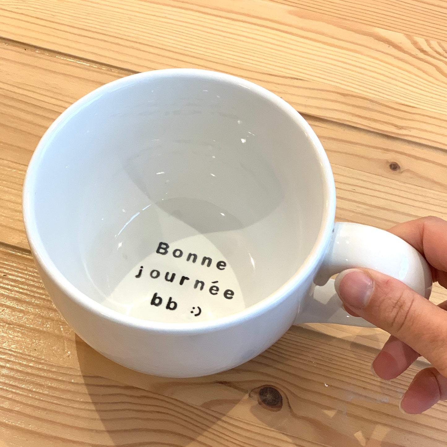 Personalized XL coffee mug - surprise message