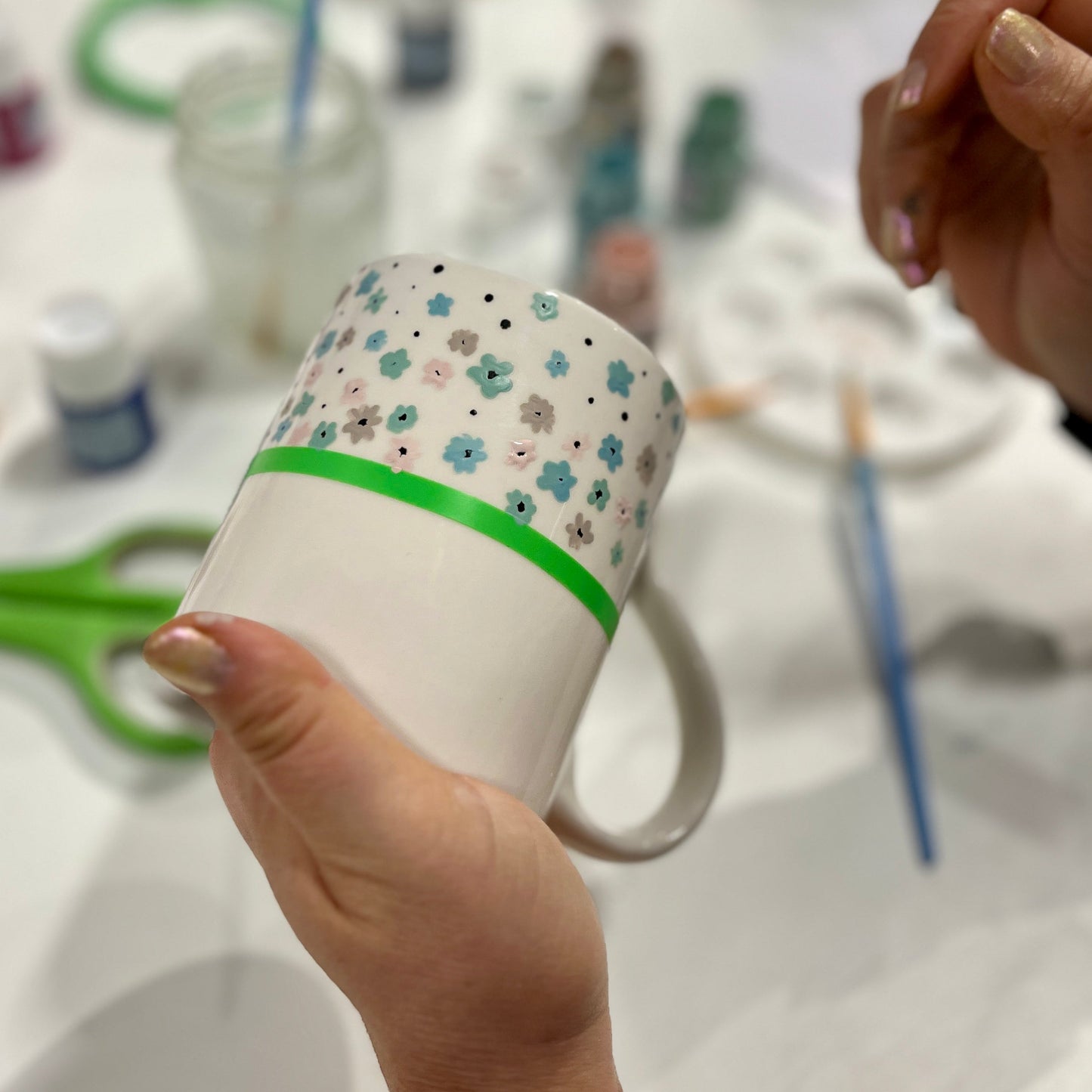 Duo de mugs à décorer - Peinture sur émail sans four de potier