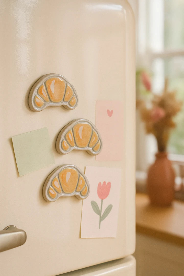 Lot de 3 magnets Croissants Bleu Clémentine 🥐