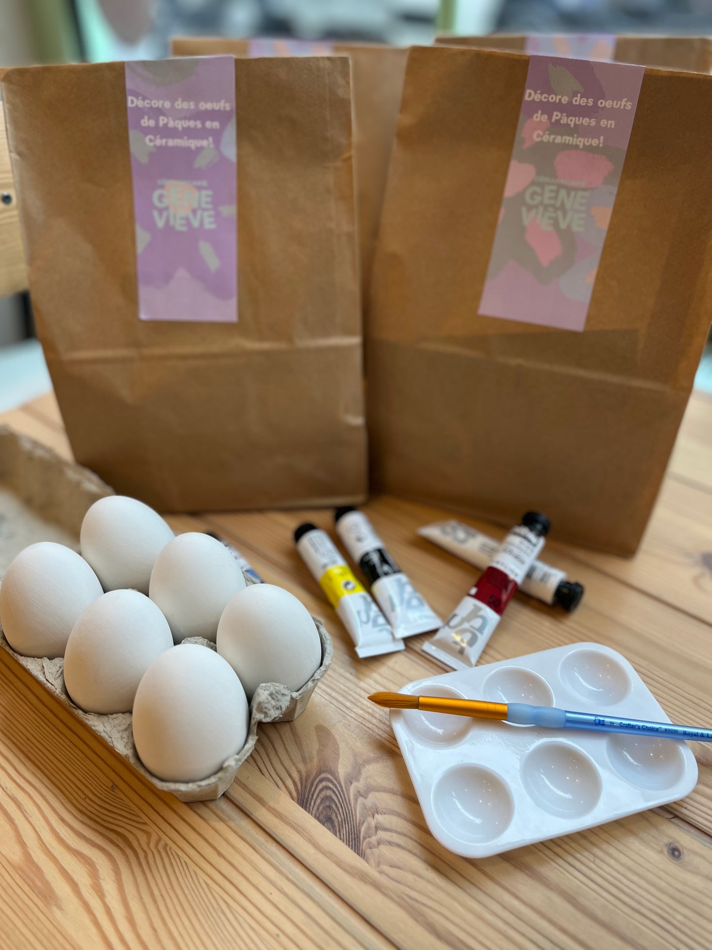 Box Peinture sur céramique - Décorer tes oeufs de Pâques ! (avec cuisson)